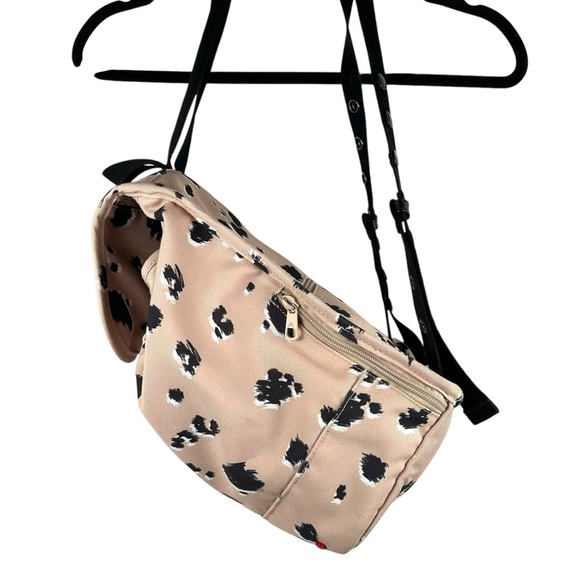 STATE Pink and Black Leopard Print Canvas Drawstring Backpack - Picture 5 of 7